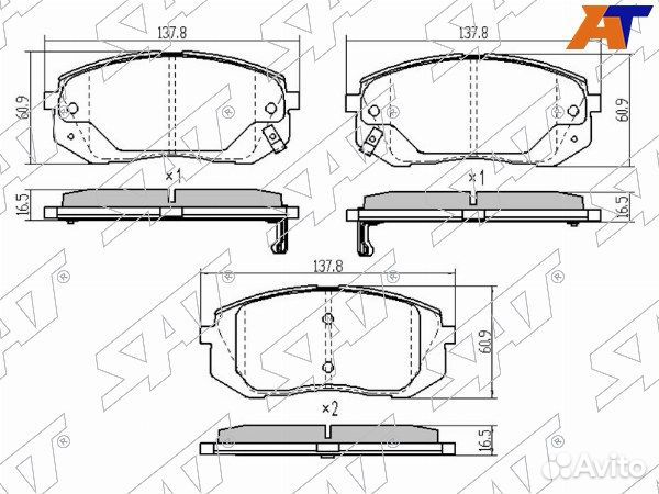 Колодки тормозные Передние hyundai I20
