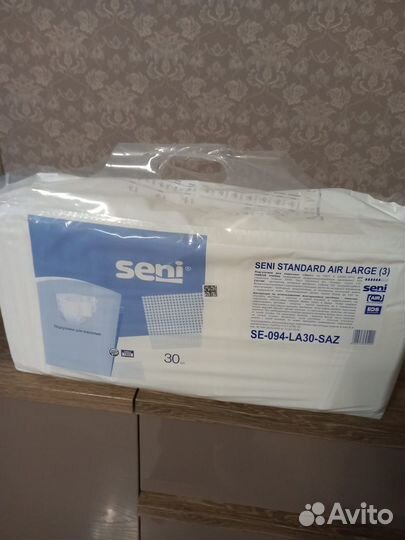 Памперсы для взрослых seni 3 6капель