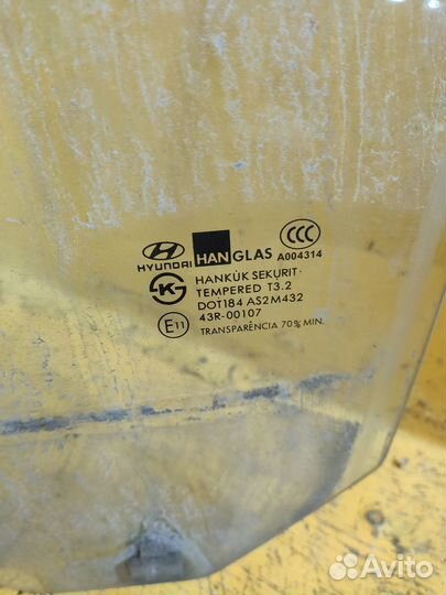 Стекло переднее левое для Hyundai Matrix