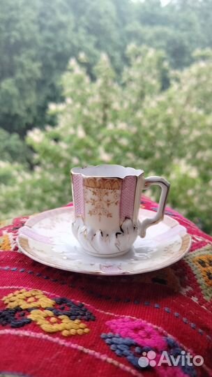 Старинная миниатюрная кофейная пара