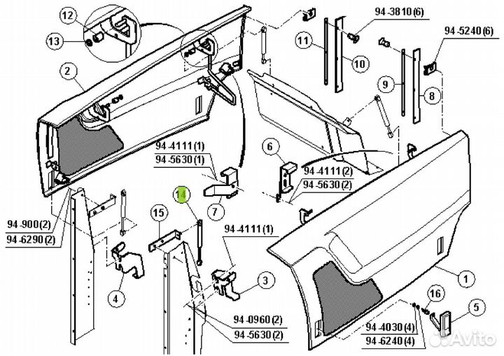 Амортизатор капота Claas atles 7700072982