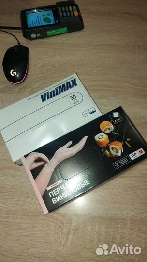 Перчатки виниловые и нитриловые