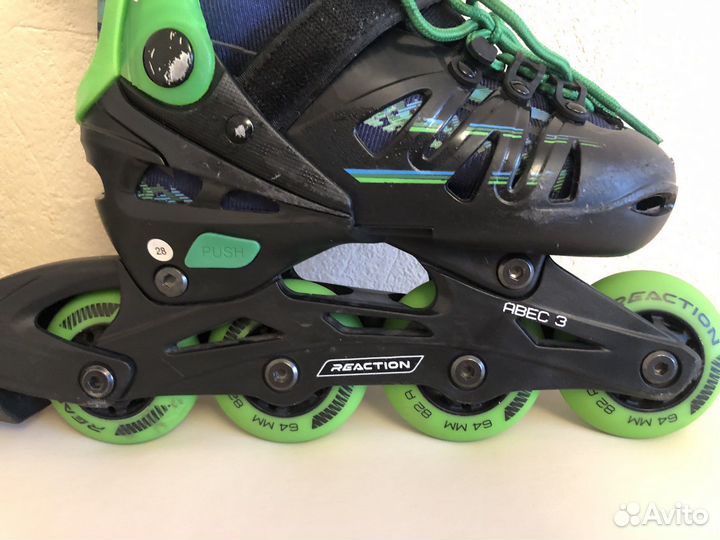 Роликовые коньки Reaction Galaxy 28-31 раздвижные
