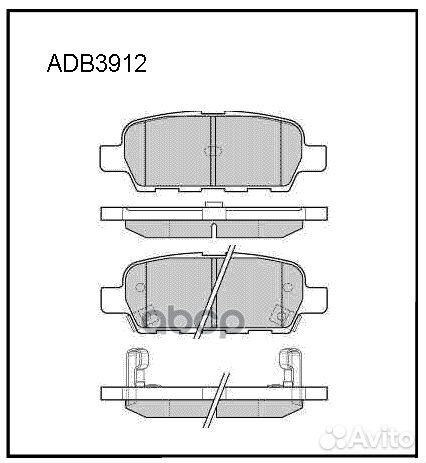 Колодки тормозные ADB3912HD allied nippon