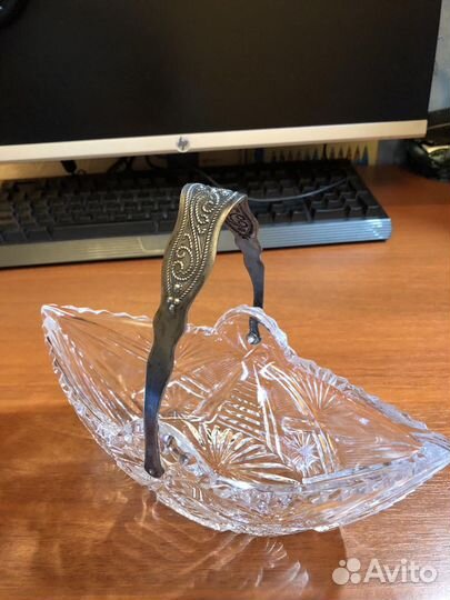 Ваза хрустальная Ладья, СССР