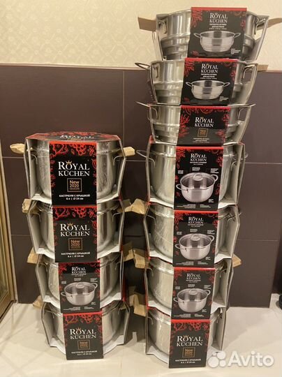 Кастрюля royal kuchen 6 и 8 л и проварки