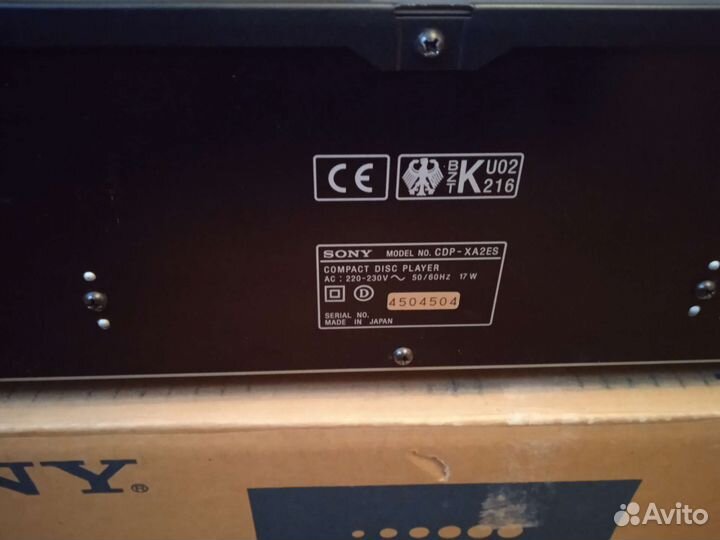Сд плеер sony xa2es + провода