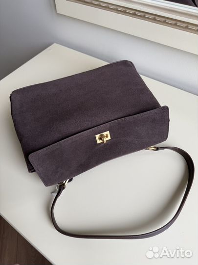 Сумка в стиле Balenciaga rodeo натуральная замша