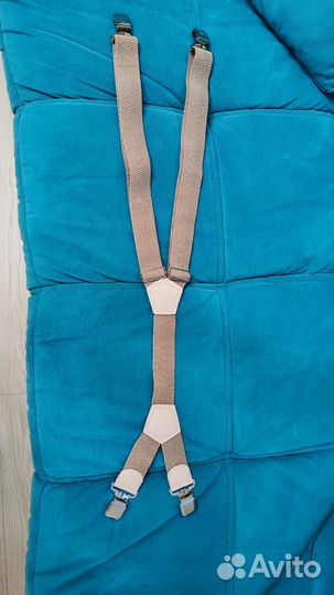 Подтяжки широкие бежевые