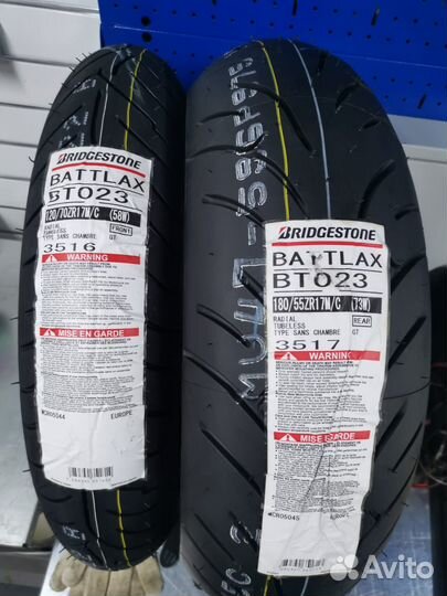 Мотошины bridgestone BT023 120/70/17 и 180/55
