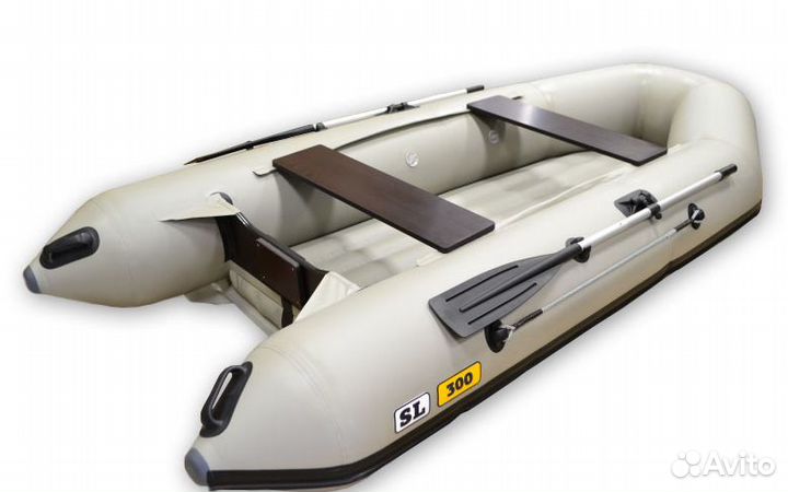 Лодка надувная моторная solar SL 300 серый цвет