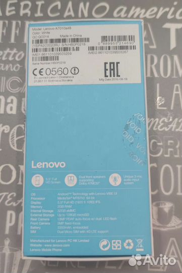 Lenovo A7010, 2/32 ГБ