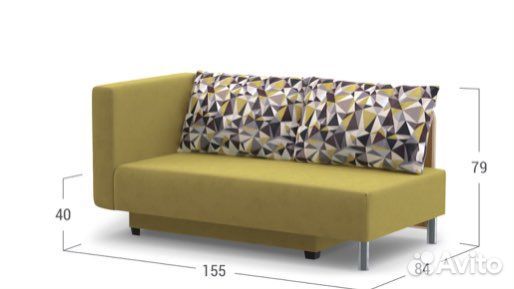 Диван прямой еврокнижка moon family 060, 80х200