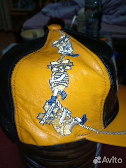 Кепка бейсболка кожаная коллекционная