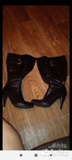 Сапоги кожаные