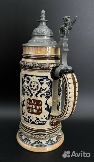 Большая антикварная пивная кружка Marzi & Remy