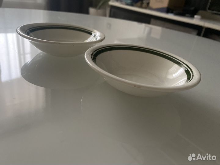 Набор из 2-х розеток, креманок зик Конаково винтаж