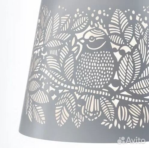 Светильник подвесной IKEA solskur бел./жел. медь