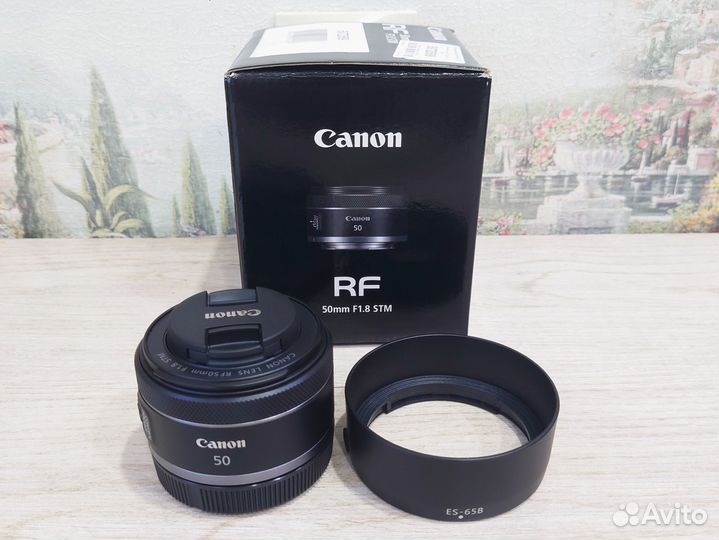 Объектив Canon RF 50mm f/1.8 STM + Бленда