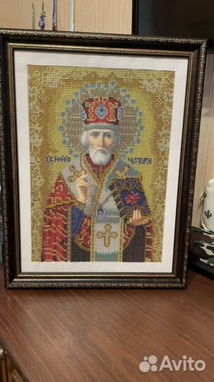 Иконы Николай Чудотворец алмазная мозайка
