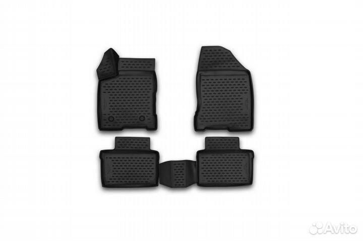 Коврики 3d в салон LADA vesta, 2015, 4 шт. (полиур