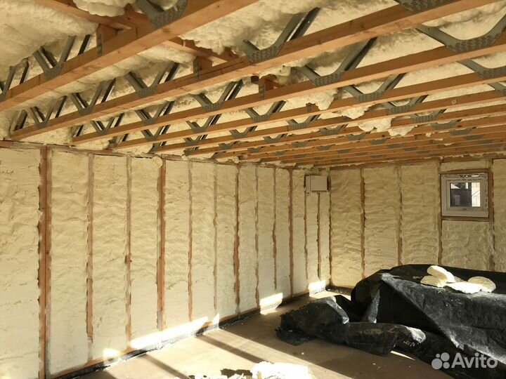 Утепление пенополиуретаном потолка дома