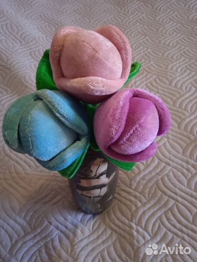 Букет из мягких тюльпанов