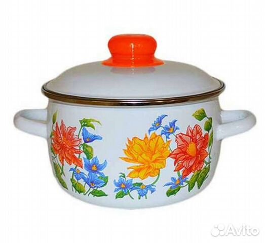 Кастрюля эмалированная 3 л купить в Москве | Товары для дома и дачи | Авито
