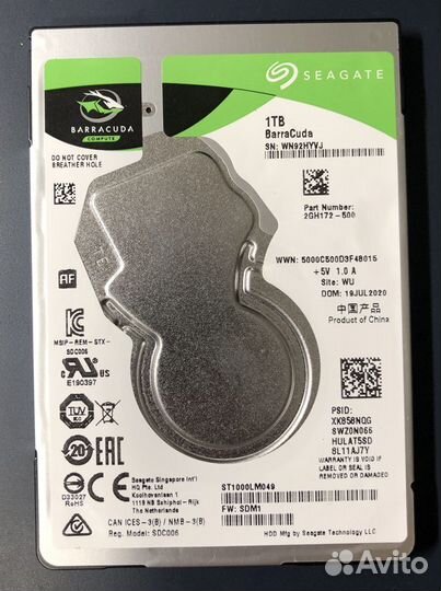 Жесткий диск seagate Barracuda Pro 1тb