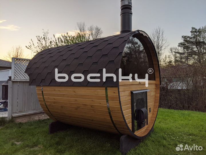 Баня-бочка 2,58х2,15 метра круглая от производителя