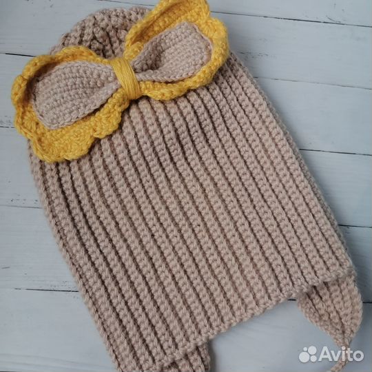 Комплект шапка и снуд для девочки