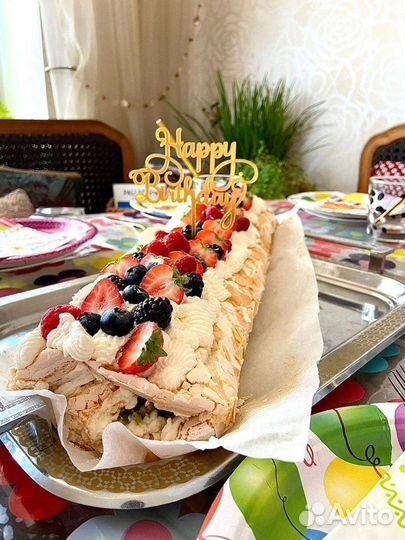 Меренговый рулет на заказ