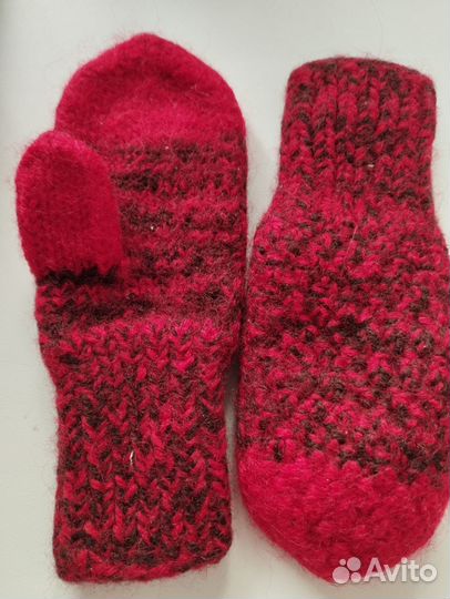 Варежки шерстяные