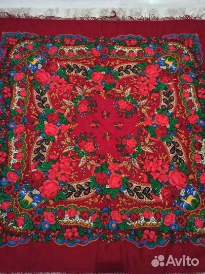 Павлопосадский платок шерсть