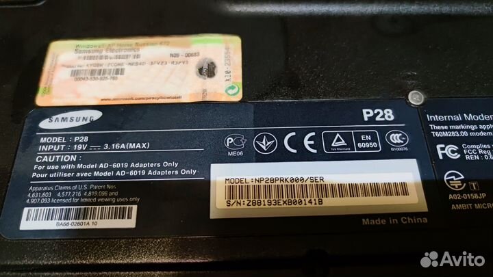 Ноутбук Samsung P28