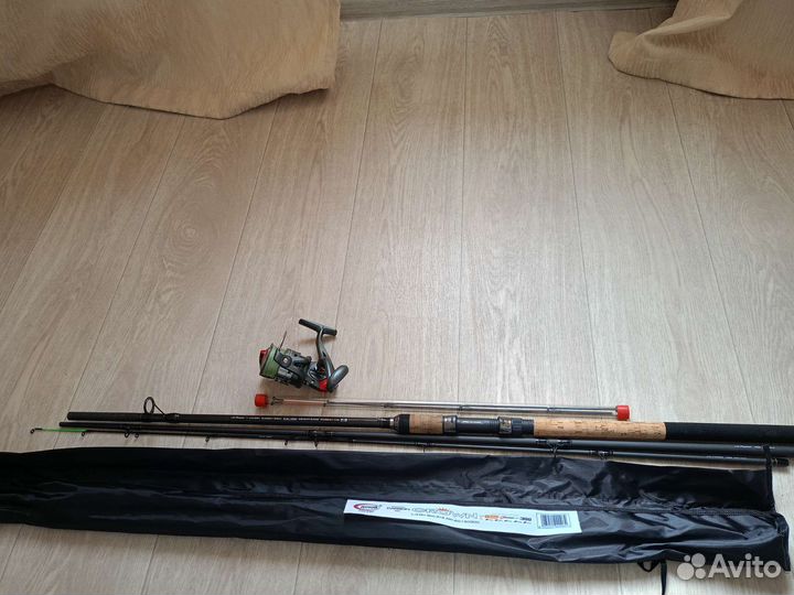 Фидерное удилище с катушкой