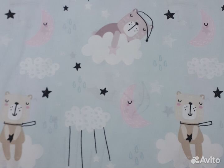 Простынь на резинке на кроватку 120*60*10