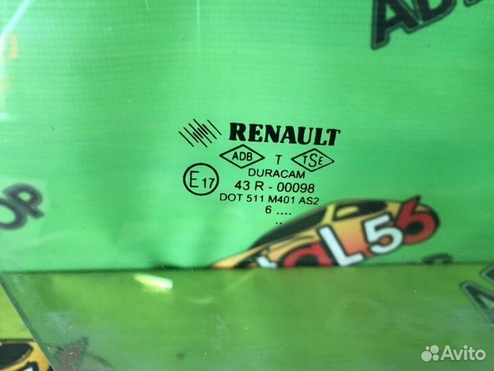 Стекло двери переднее правое Renault Megane 2