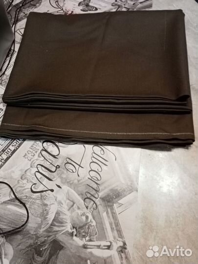 Отрез военной ткани шерсть цвет хаки