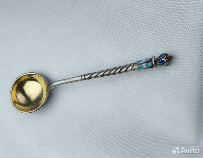 Ложка для специй с эмалью 84проба