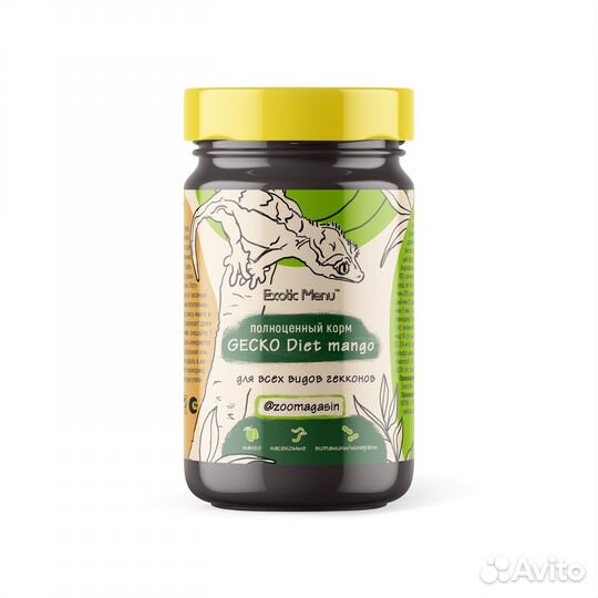 Gecko Diet mango диета для всех видов гекконов