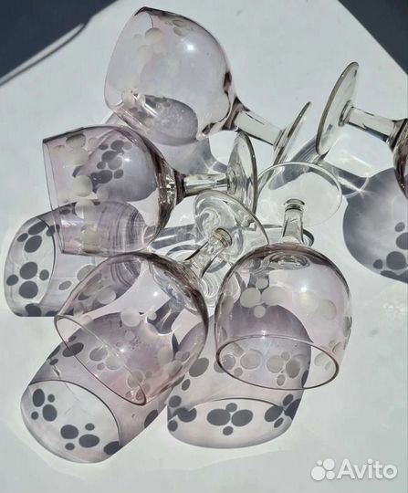 Рюмки СССР Цветное стекло