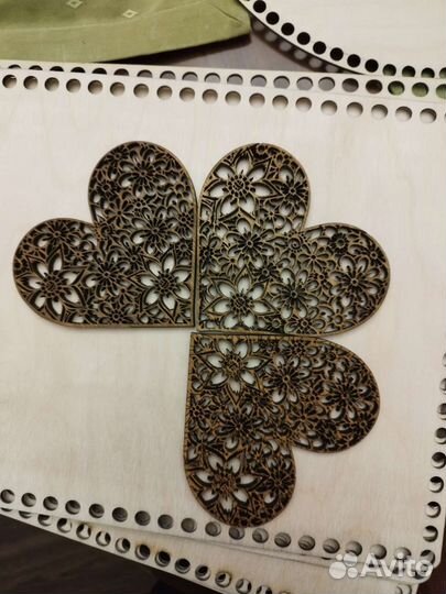 Деревянные донышки и крышки для вязания корзинок