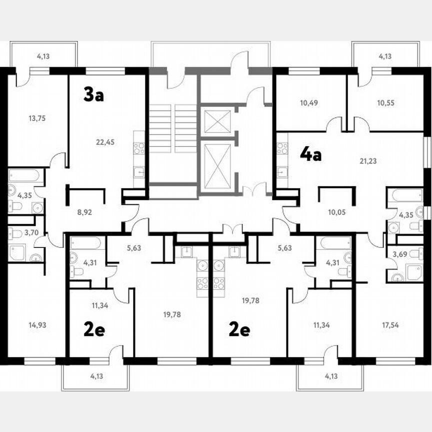 3-к. квартира, 72,7 м², 13/17 эт.