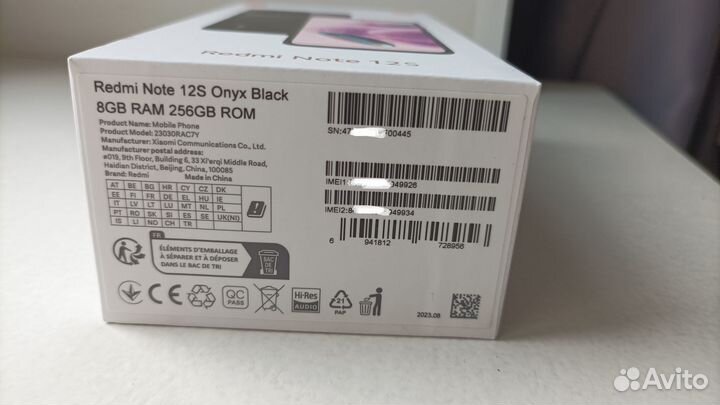 Xiaomi Redmi Note 12S, 8/256 ГБ