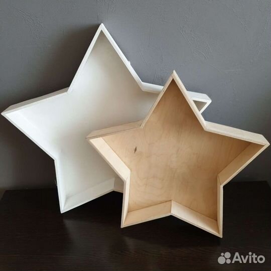 Деревянная подставка звезда для украшения