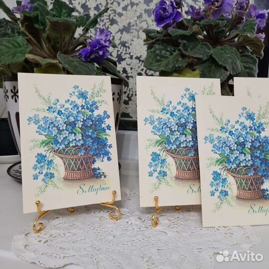 Открытки СССР С 8 марта