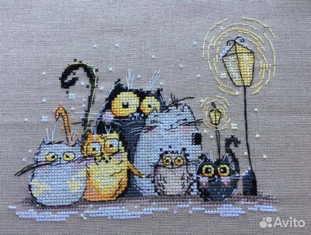 Картина вышитая крестом ручная работа