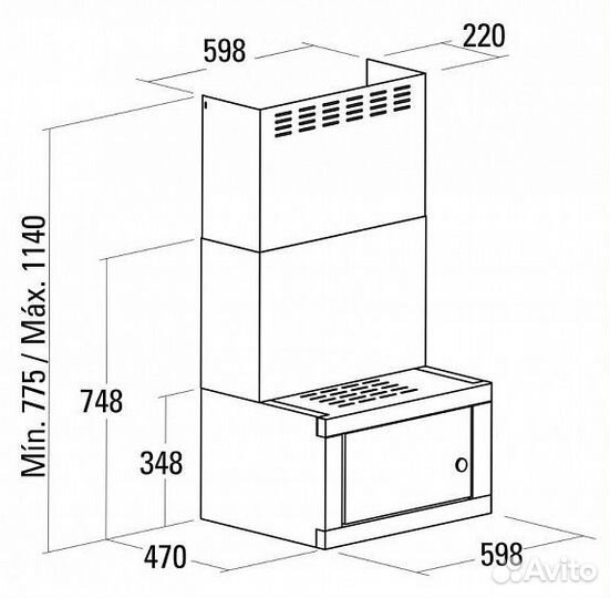 Вытяжка cata chorus XGX/B