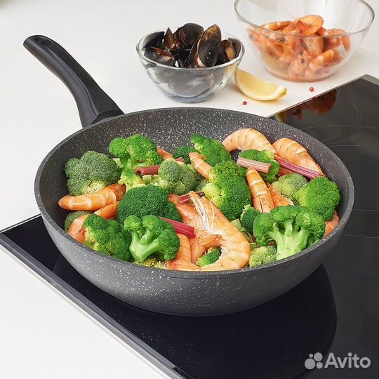 Сковорода глубокая с антипригарным покрытием, инду